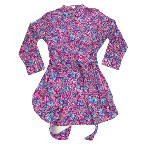 J Crew Dress Womens 2X Floral Shirt Button Up Lightweight Waist Tie Bloomcore - Picture 4 of 12